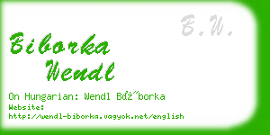 biborka wendl business card